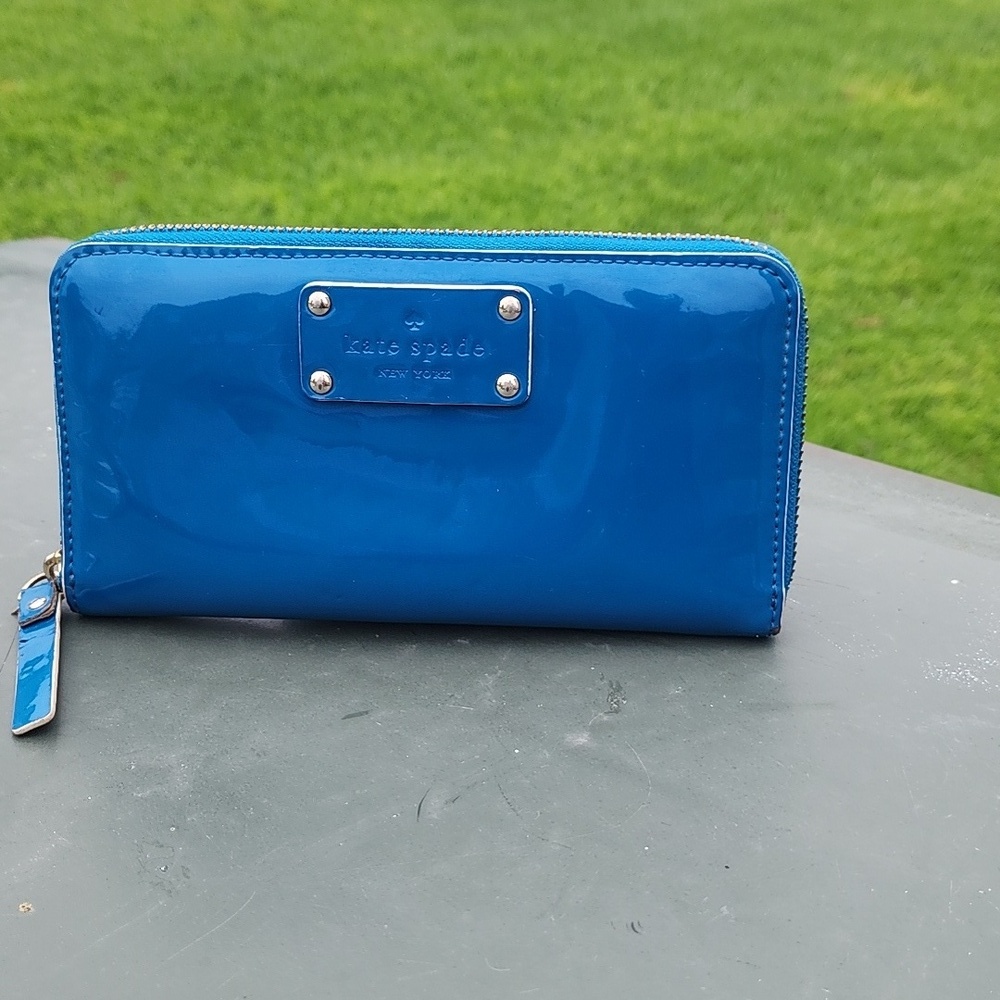 Kate Spade Blue Patent Leather wallet